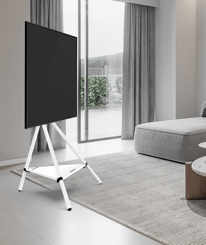 XTRARM Ahton Trípod - Soporte TV de suelo Blanco