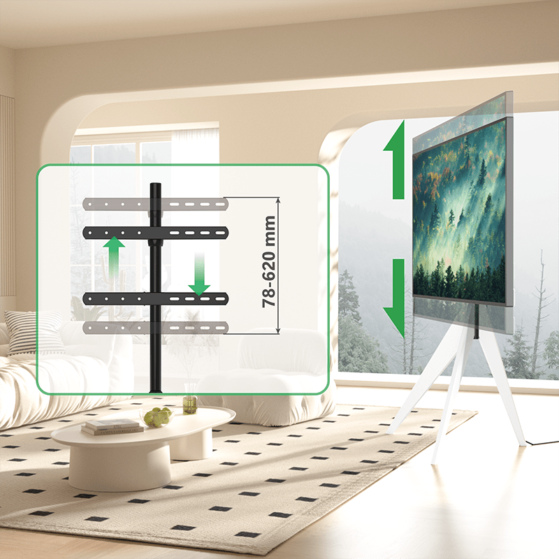 XTRARM Argo - Soporte TV de suelo Blanco/Gris