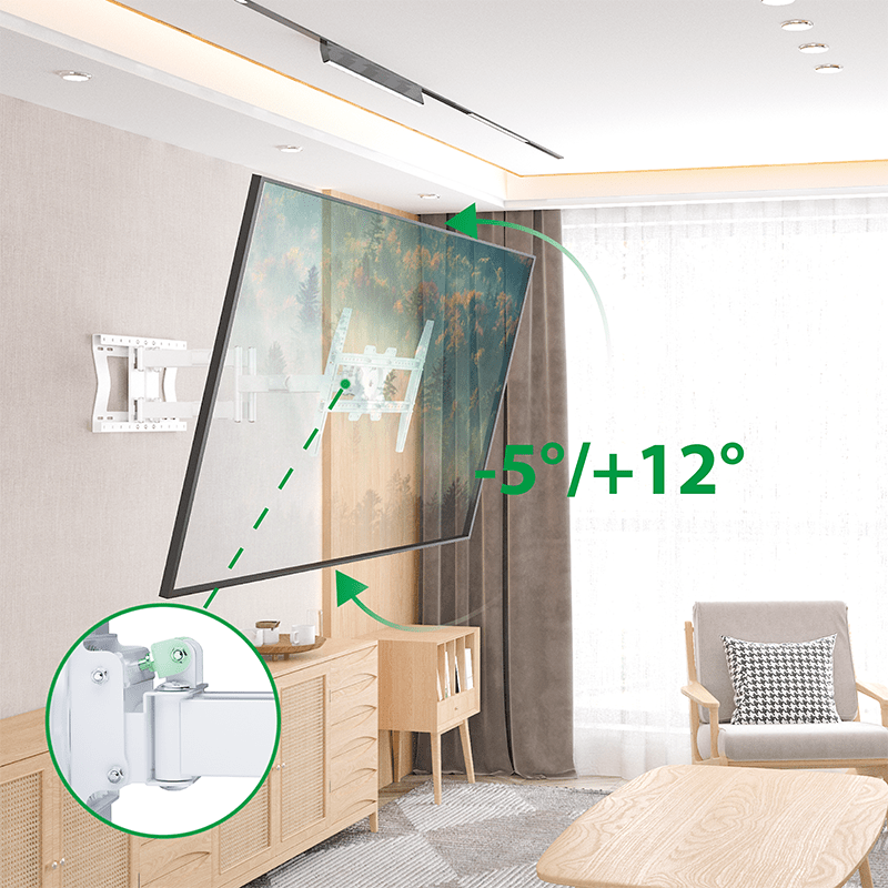 XTRARM Cratos 80 cm doble Rotate VESA 600 - Soporte TV de pared Blanco