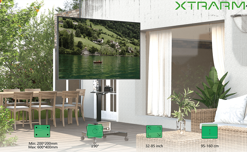 XTRARM Elevate Negro - Soporte de suelo eléctrico