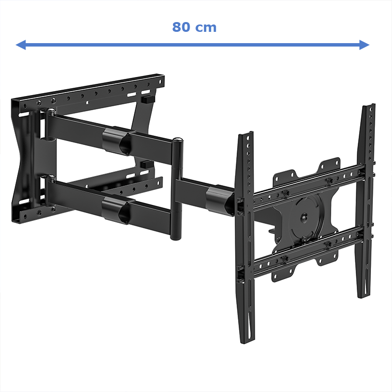 DQ Wall-Support Hercules 2.0 80 cm Flex - Soporte TV de pared Negro