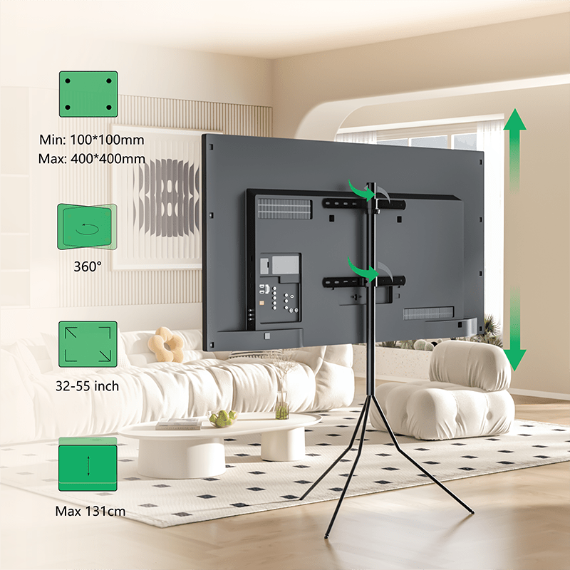 XTRARM Juno Trípod 400 - Soporte TV de suelo Negro