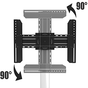 XTRARM Proton 300 Pie-TV Aluminio: Soporte Móvil para Televisor de 32" a 75"