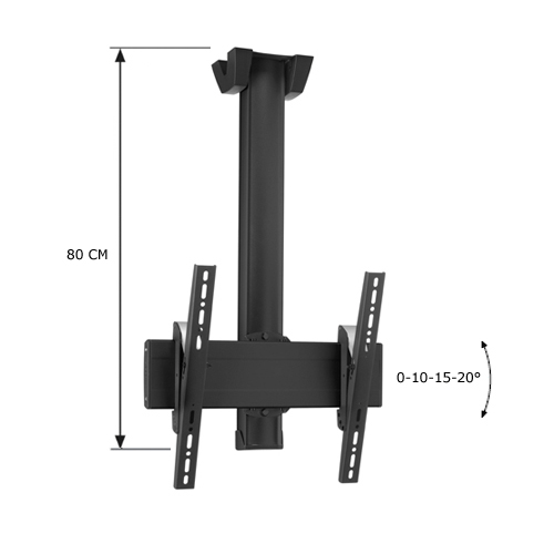 Vogel's Professional SET C 0822 80 cm - Soporte TV de Techo Negro