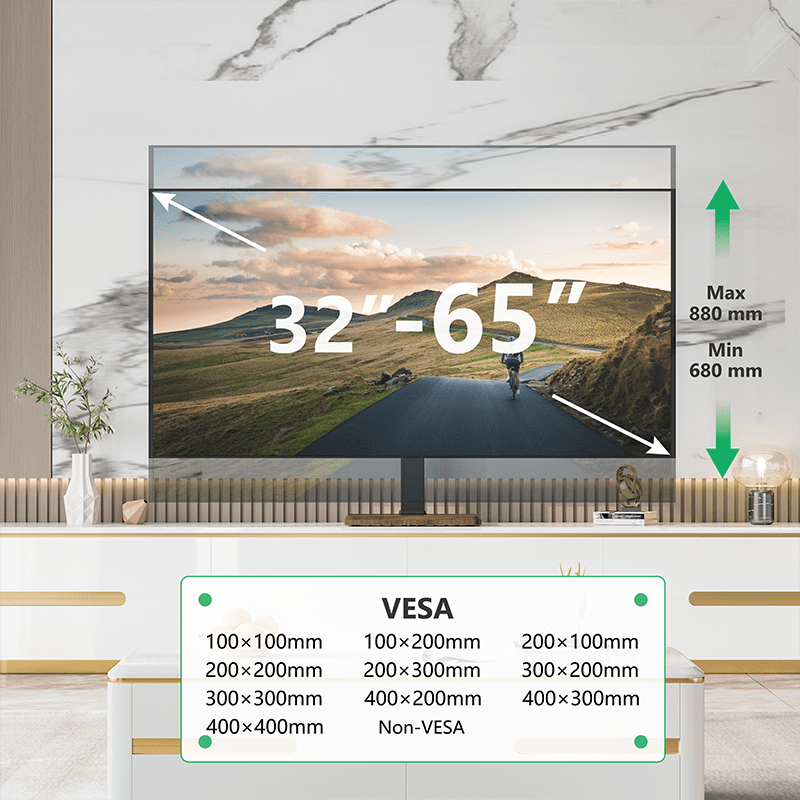 XTRARM TS1030 - Soporte TV Nogal de mesa