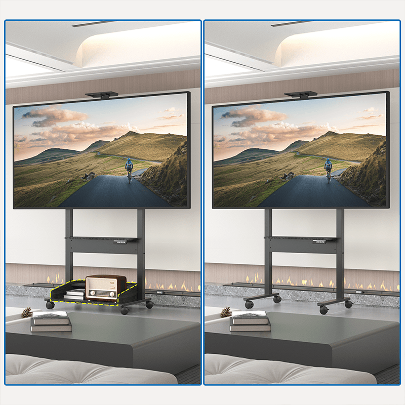 DQ Wall-Support Zelos black Mobile – Elektrischer Stand-TV-Ständer