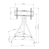 XTRARM Ahton Trípod - Soporte TV de suelo Blanco