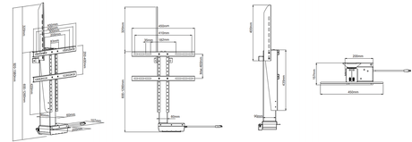 DQ Wall-Support Ares 660 S - Ascensor TV electrico