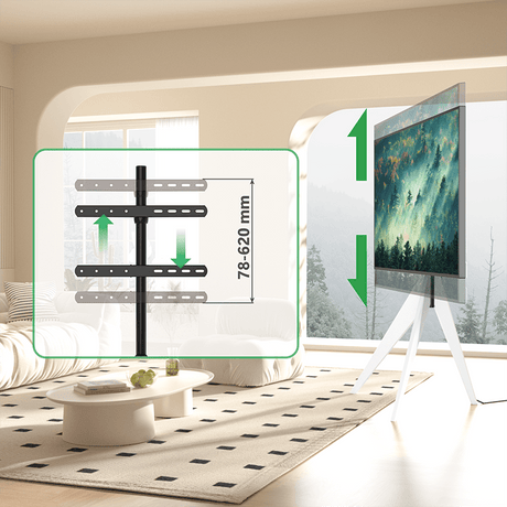 XTRARM Argo - Soporte TV de suelo Blanco/Gris