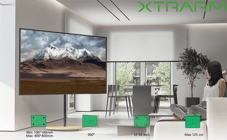 XTRARM Arius Impresión - Soporte TV de suelo Madera de Haya