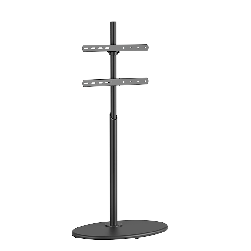 XTRARM Arius Soporte Tv de pie Oval Negro