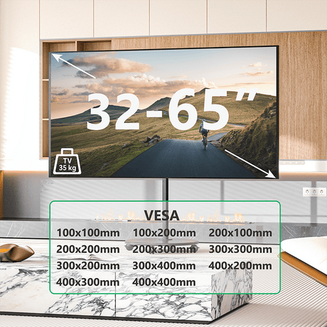 XTRARM Arius - Soporte TV de suelo Negro