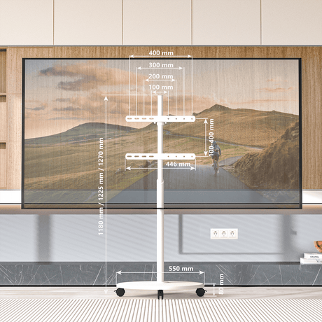 XTRARM Arius - Soporte TV de suelo Blanco