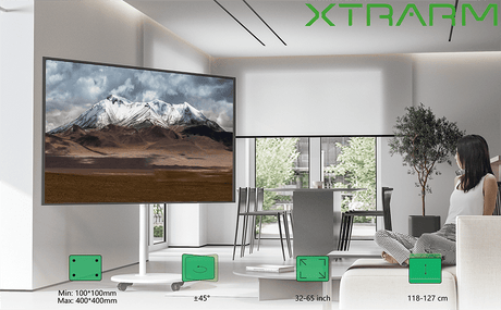 XTRARM Arius - Soporte TV de suelo Blanco