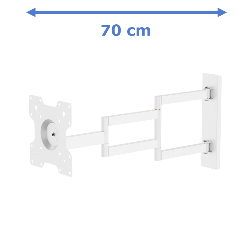 XTRARM Axis XL 70 cm Blanco - Soporte de TV giratorio e inclinable