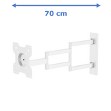 XTRARM Axis XL 70 cm Blanco - Soporte de TV giratorio e inclinable