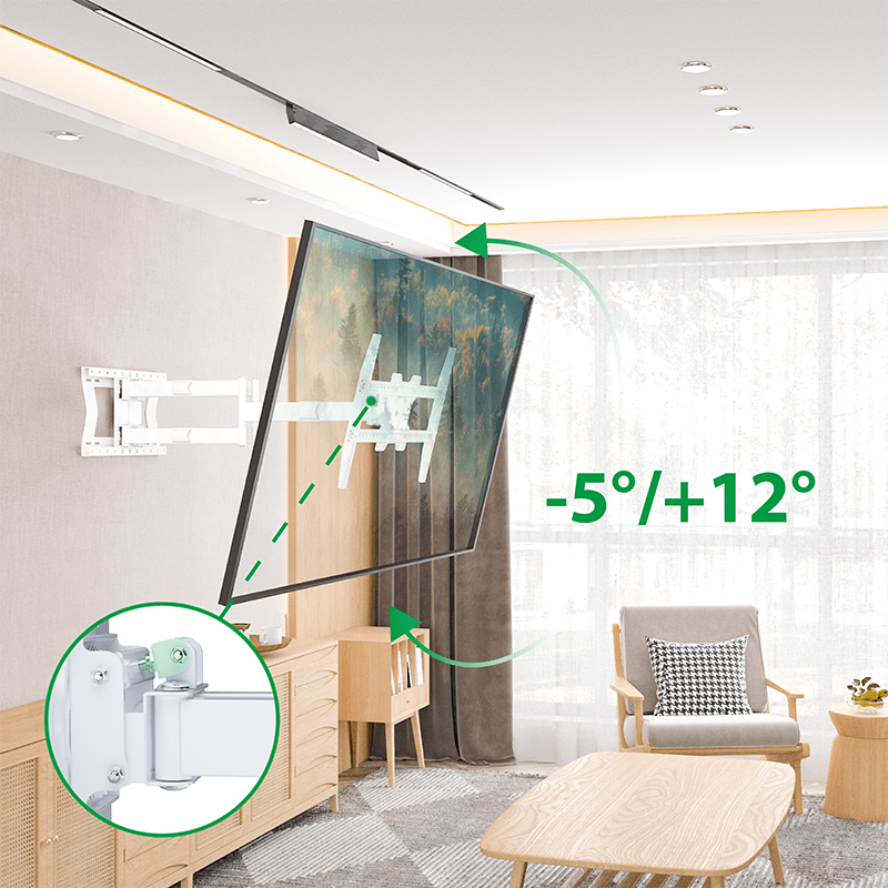 XTRARM Cratos 100 cm doble Rotate VESA 600 - Soporte TV de pared Blanco