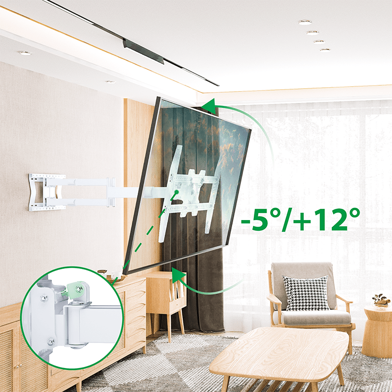 XTRARM Cratos 120 cm doble Rotate VESA 600 - Soporte TV de pared Blanco