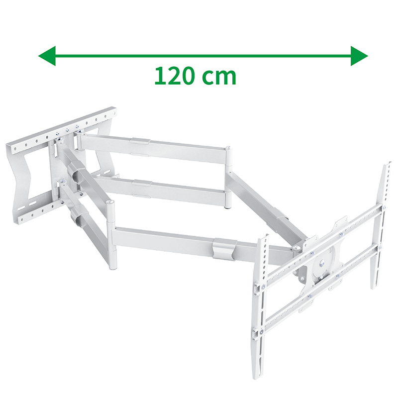 XTRARM Cratos 120 cm doble Rotate VESA 600 - Soporte TV de pared Blanco