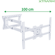 XTRARM Crius 100 cm Rotate VESA 600 - Soporte TV de pared Blanco