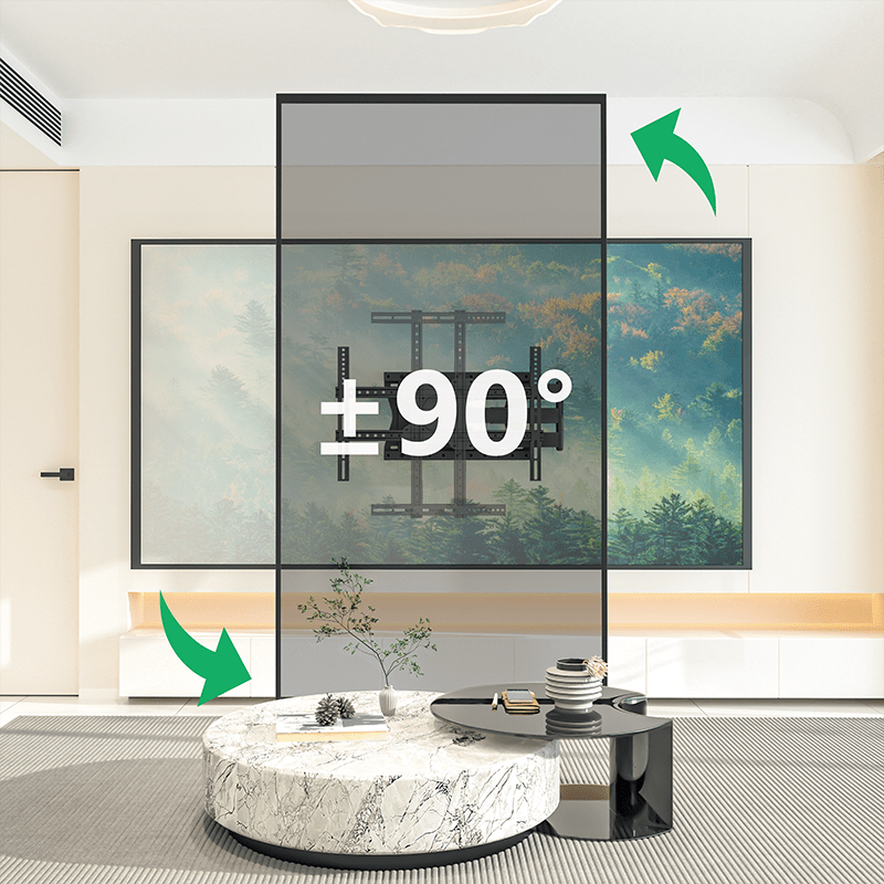 XTRARM Crius 100 cm Rotate VESA 600 - Soporte TV de pared Negro