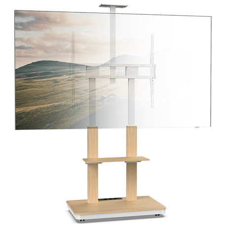 XTRARM Duolite blanco/haya – Soporte Tv de pie Manual