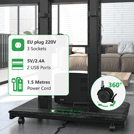 XTRARM Duolite negro Móvil – Soporte Tv de pie eléctrico