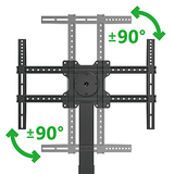 XTRARM Elevate Nogal - Soporte de suelo eléctrico