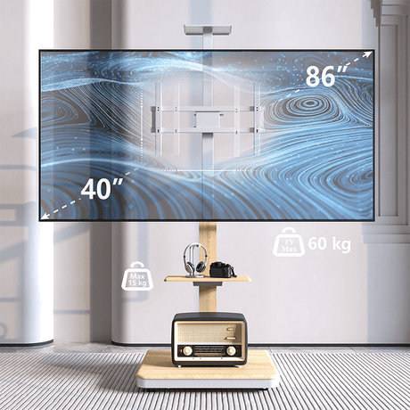 XTRARM Elite blanco/haya – Soporte Tv de pie Manual