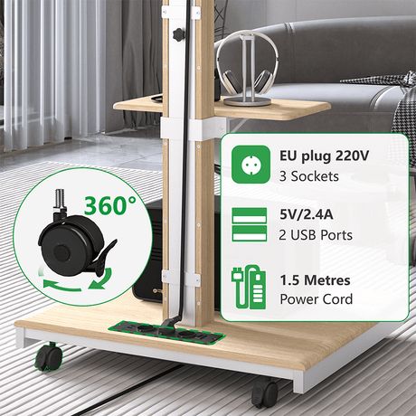 XTRARM Elite blanco/haya – Soporte Tv de pie Manual
