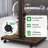 XTRARM Elite negro/nogal Móvil – Soporte Tv de pie eléctrico