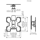 Vogel's Professional PFW 2020 7,7 cm Giratorio - Soporte TV de pared Negro