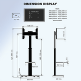 XTRARM Soporte para TV Proton 300 Pie-TV Negro: Elegancia y funcionalidad en un solo mueble.