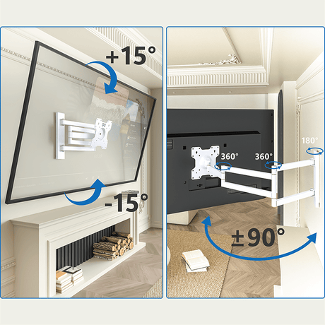 DQ Wall-Support Rotate XL 108,5 cm Giratorio - Soporte TV de pared Blanco