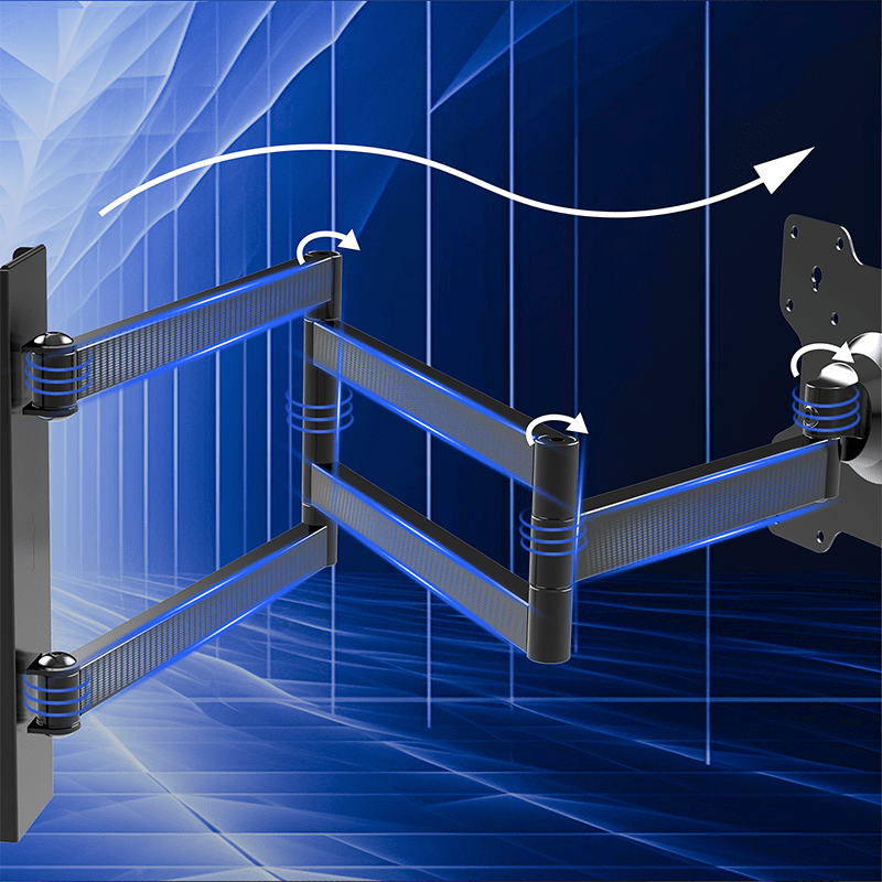 DQ Wall-Support Rotate XL 108,5 cm Giratorio - Soporte TV de pared Negro