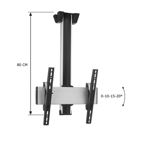 Vogel's Professional SET C 0822 80 cm - Soporte TV de Techo Gris/Negro