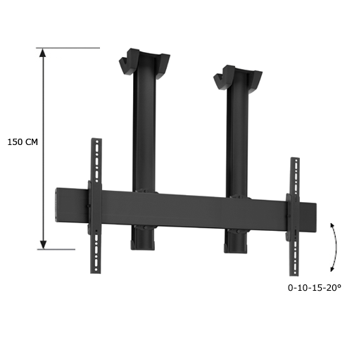 Vogel's Professional SET CD 1584 150 cm - Soporte TV de techo Negro