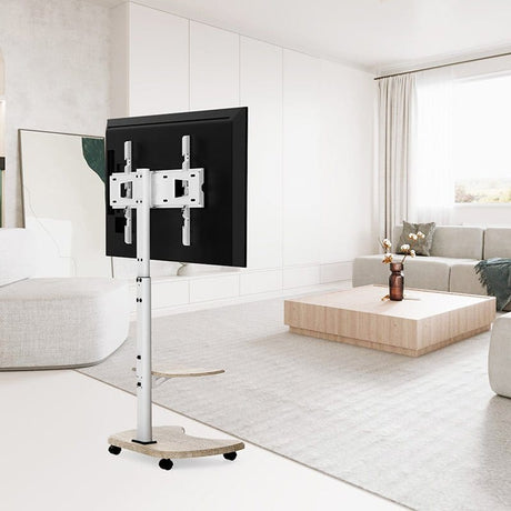 XTRARM Stellar roble/blanco Móvil – Soporte Tv de pie