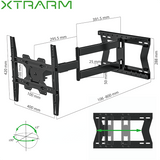 XTRARM Tantal 80 cm Fixed - Soporte TV de pared Negro