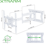 XTRARM Tantal 80 cm Flex - Soporte TV de pared Blanco