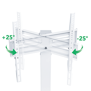 XTRARM TS1025 - Soporte TV roble blanco de mesa