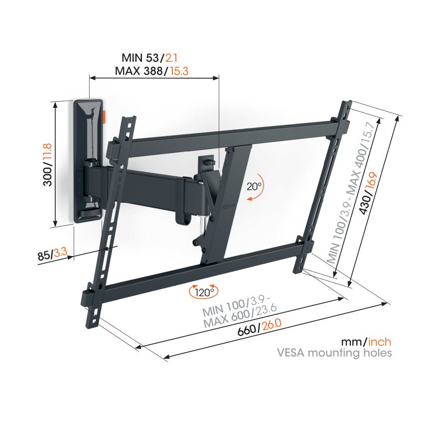 Vogel's TVM 3625 FULL MOTION L WALL MOUNT