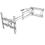 XTRARM 2e Kansje Ferrom 120 cm Rotate 400 TV beugel zwart