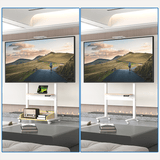 DQ Wall-Support Zelos blanco Móvil – Soporte Tv de pie eléctrico