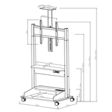 DQ Wall-Support Zelos black Mobile – Elektrischer Stand-TV-Ständer